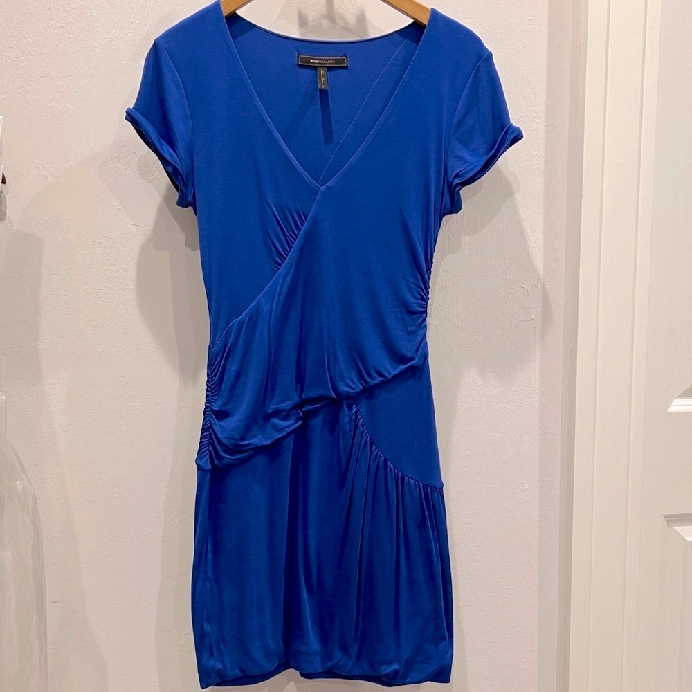 BCBGMaxAzria Cobalt Blue V-Neck Dress